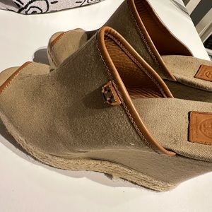 Tory Burch Platform Canvas Sandal